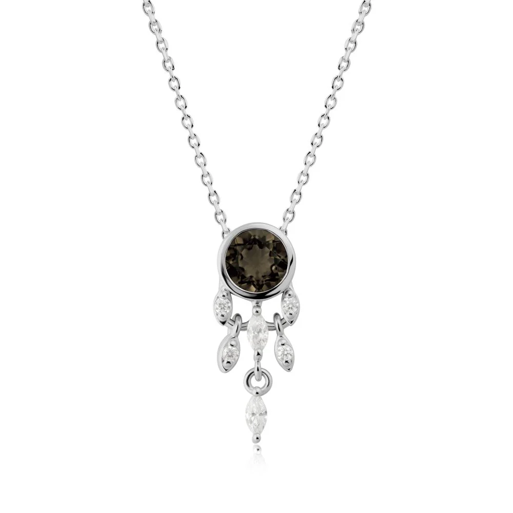 Dreamcatcher Inspired Smoky Quartz Necklace - Image 4
