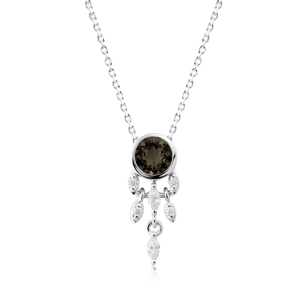 Dreamcatcher Inspired Smoky Quartz Necklace - Image 7