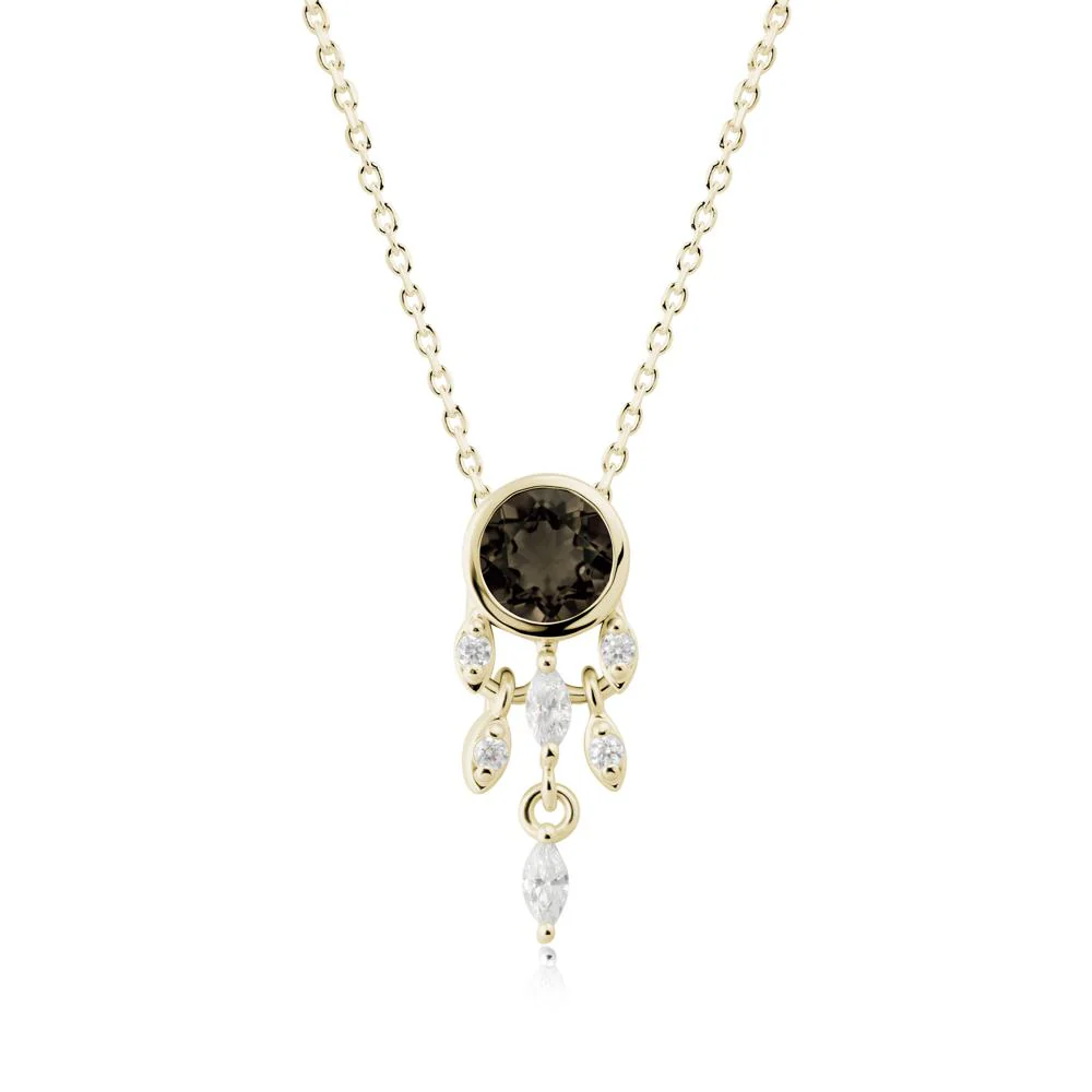 Dreamcatcher Inspired Smoky Quartz Necklace - Image 8