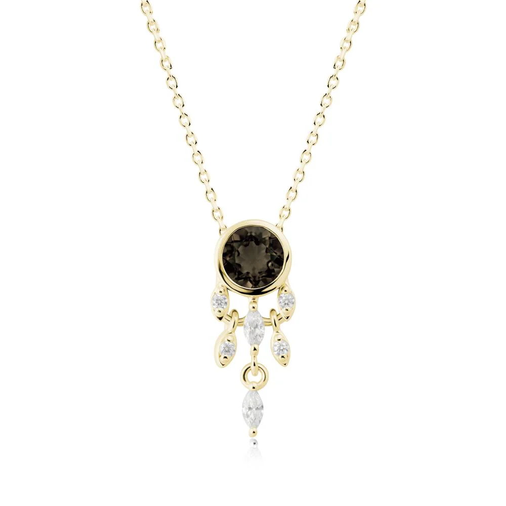 Dreamcatcher Inspired Smoky Quartz Necklace - Image 9