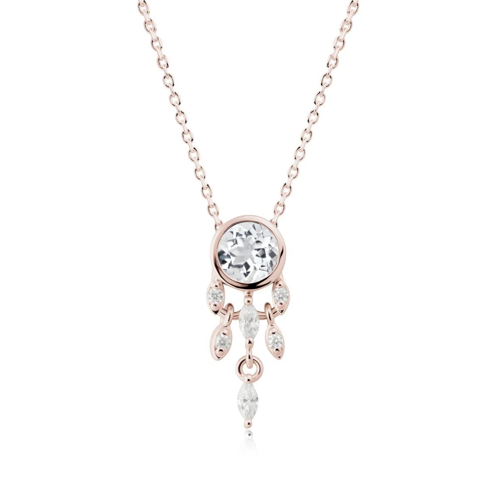 Dreamcatcher Inspired White Topaz Necklace - Image 5