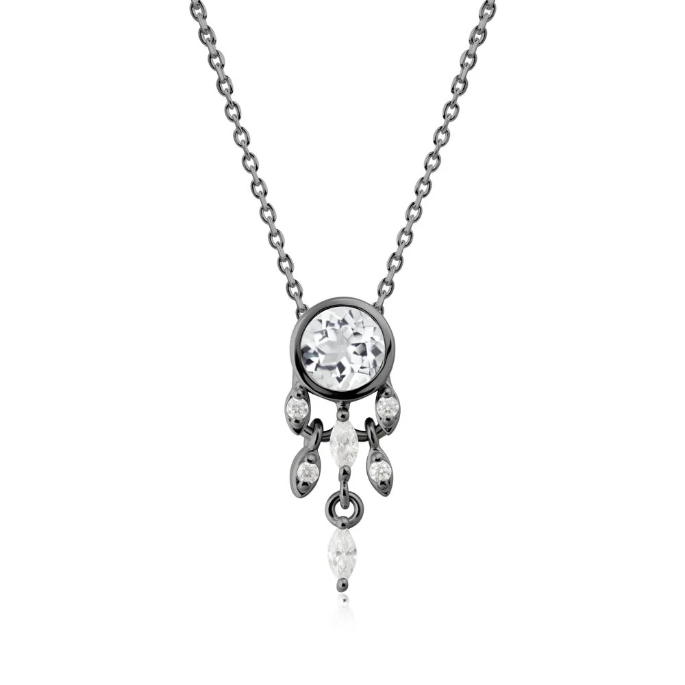 Dreamcatcher Inspired White Topaz Necklace - Image 7