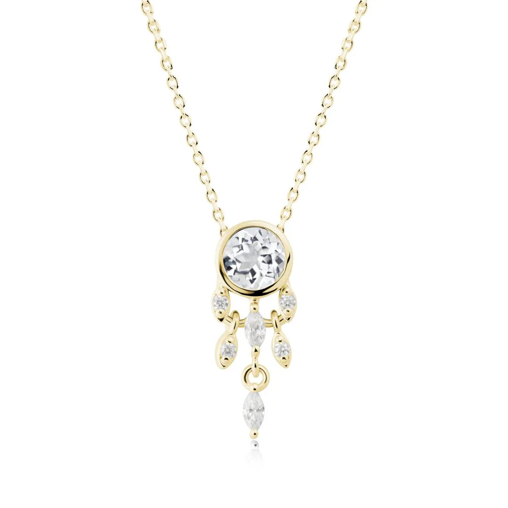 Dreamcatcher Inspired White Topaz Necklace - Image 8