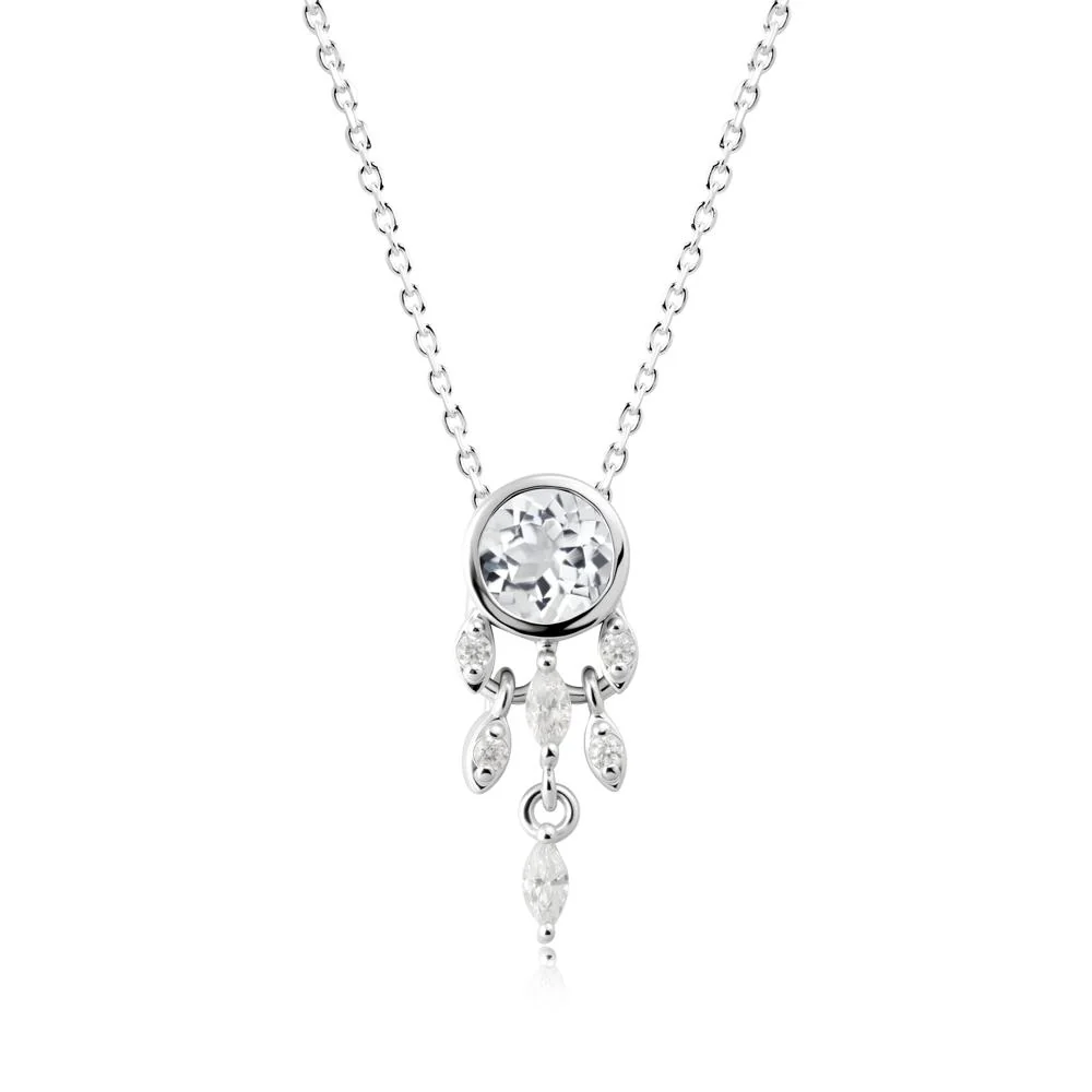 Dreamcatcher Inspired White Topaz Necklace - Image 9