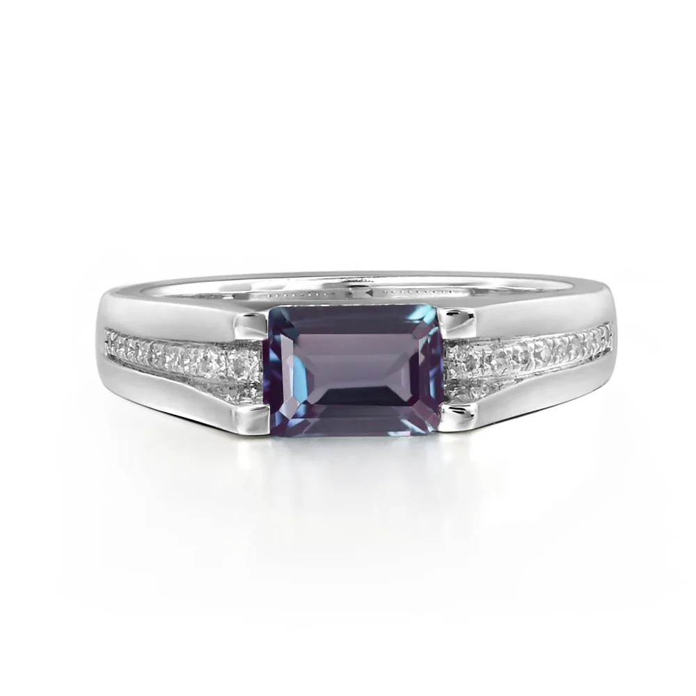 East West Alexandrite Engagement Ring