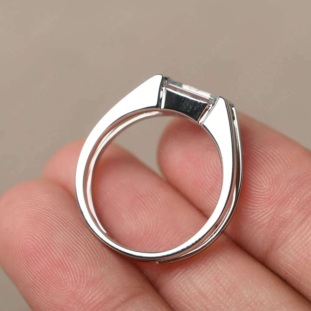Double Band Aquamarine Ring - Image 3