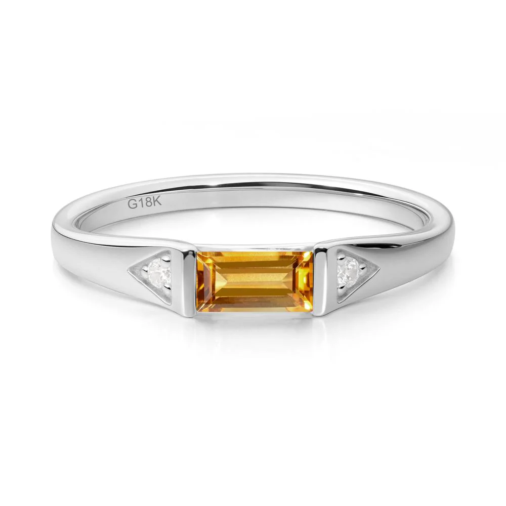 East-West Baguette Citrine Ring - Image 4