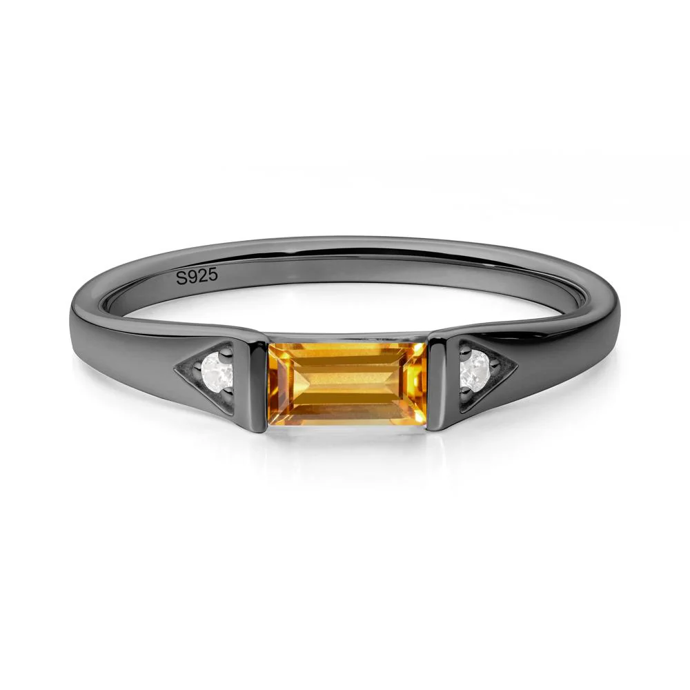 East-West Baguette Citrine Ring - Image 6