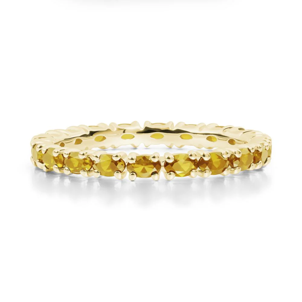 East West Citrine Wedding Ring - Image 2