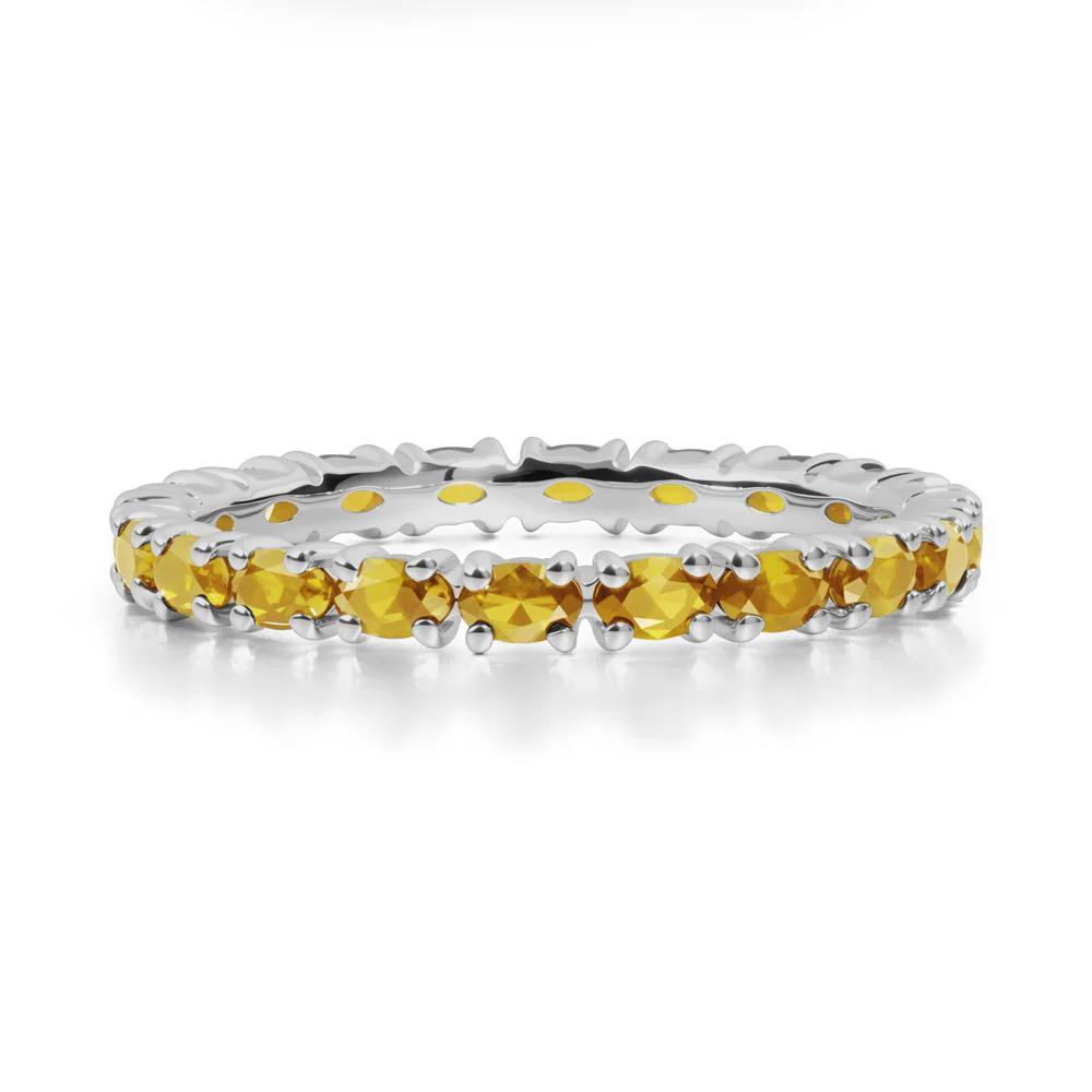 East West Citrine Wedding Ring - Image 3