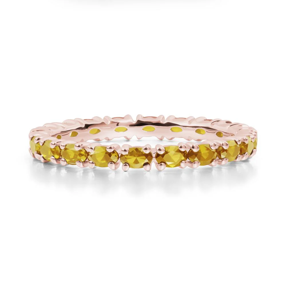 East West Citrine Wedding Ring - Image 4