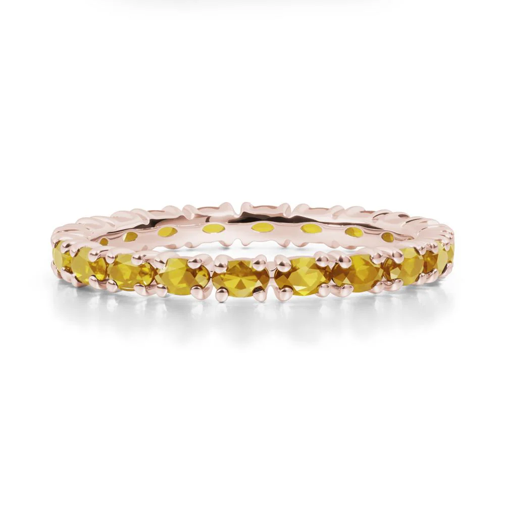 East West Citrine Wedding Ring - Image 5