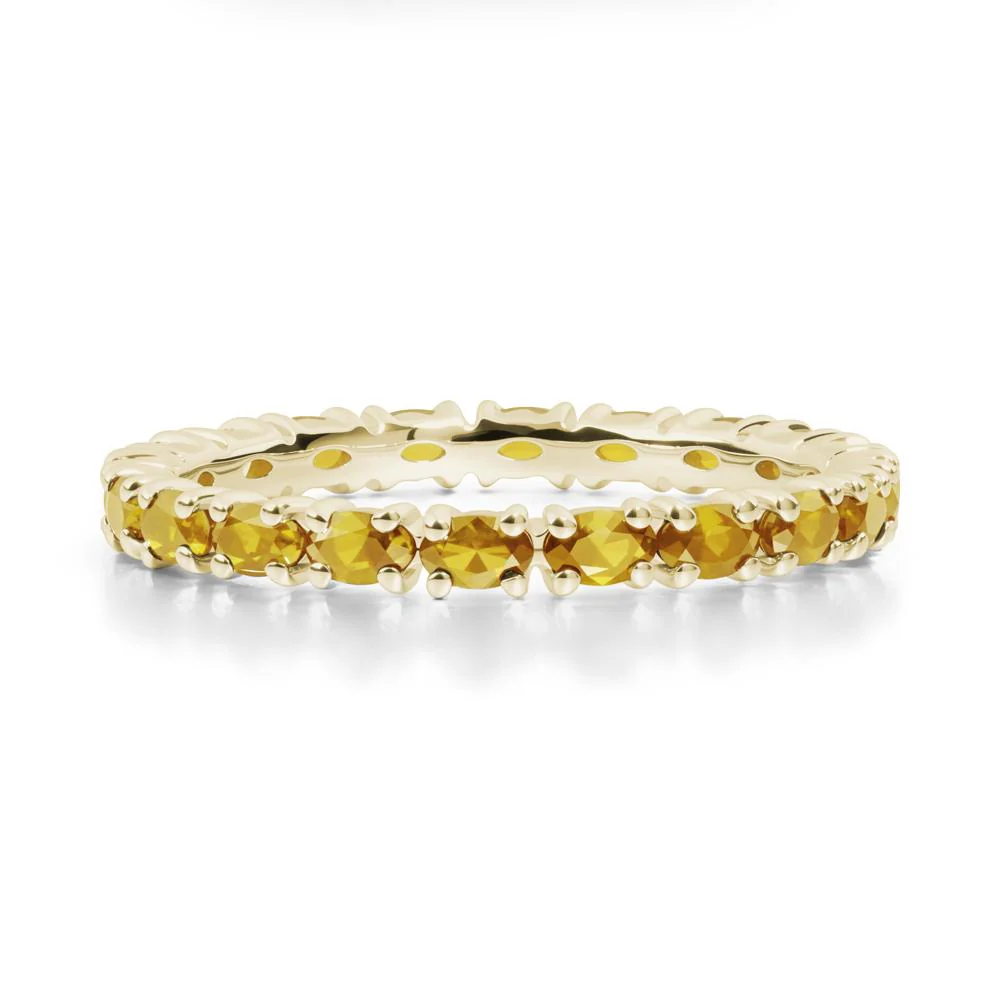 East West Citrine Wedding Ring - Image 7