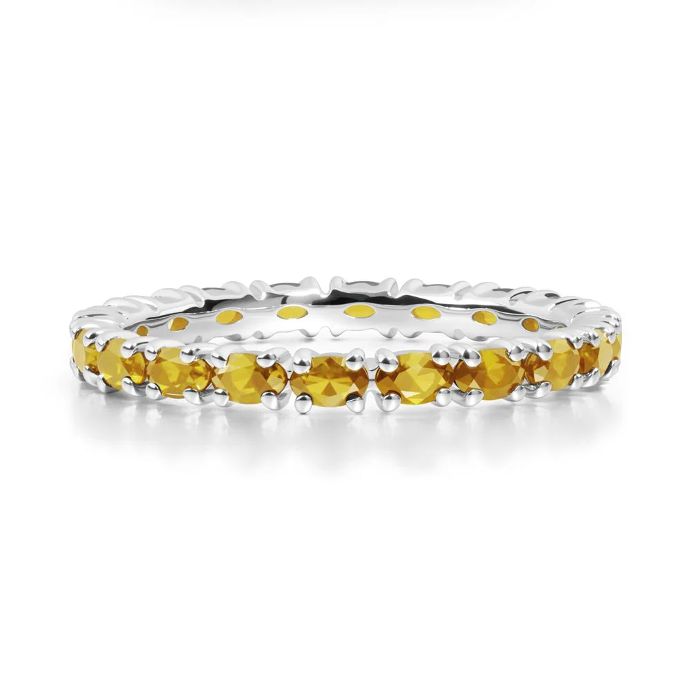 East West Citrine Wedding Ring - Image 9