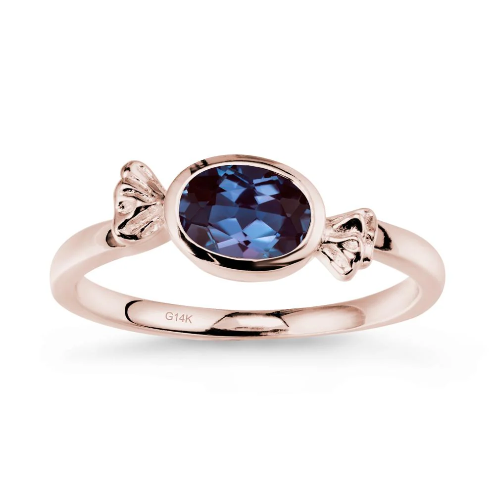 East-West Halloween Alexandrite Ring
