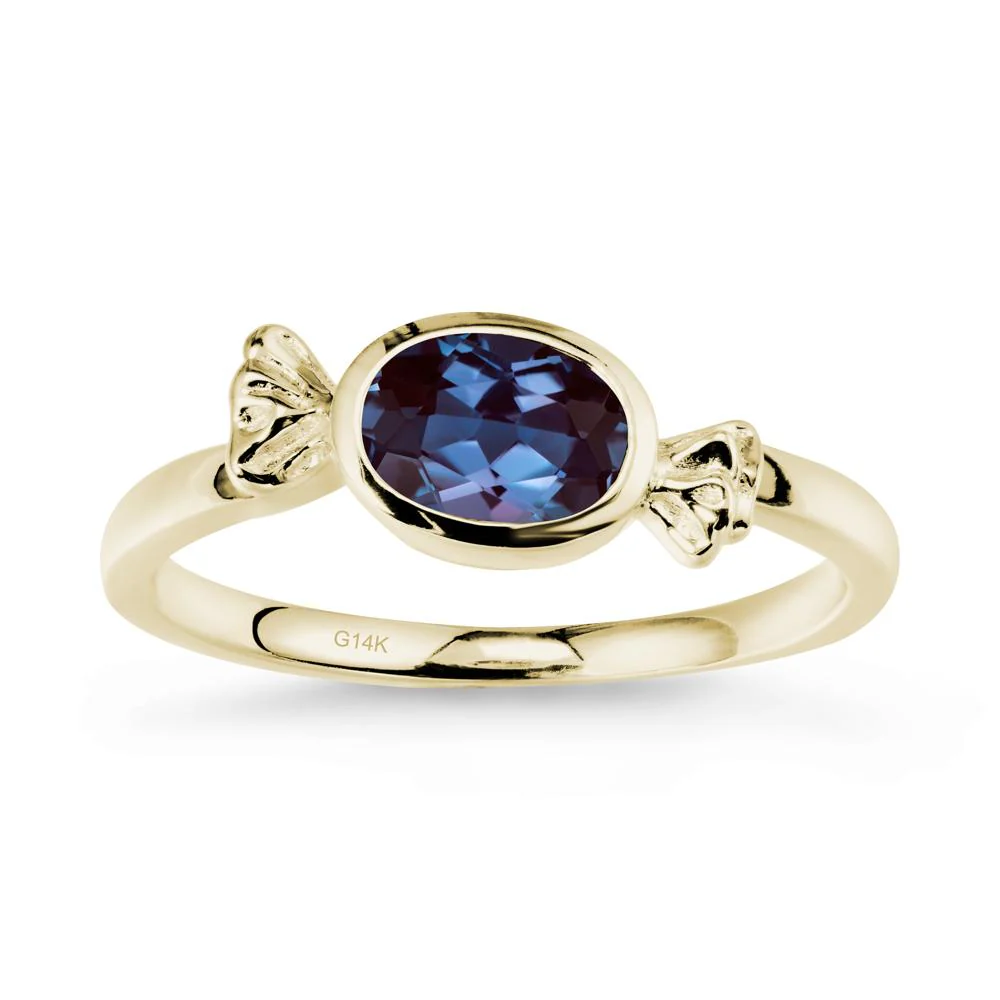 East-West Halloween Alexandrite Ring - Image 3