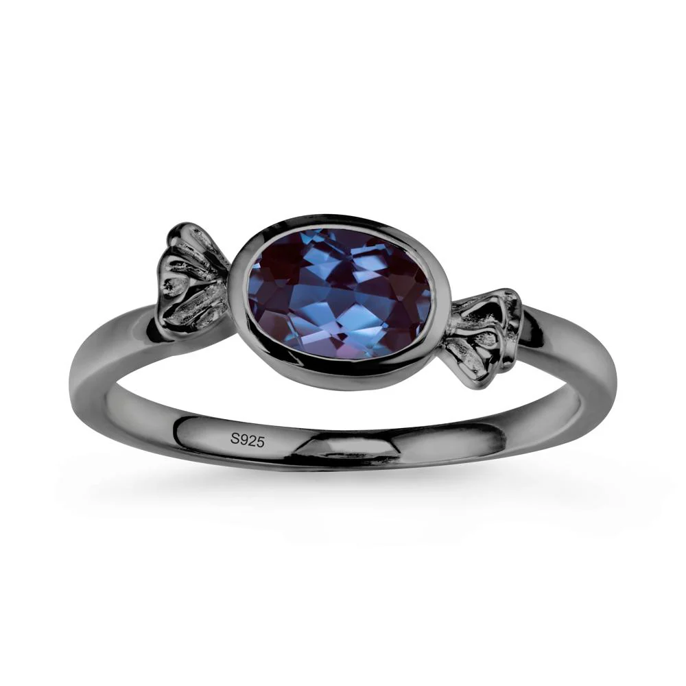 East-West Halloween Alexandrite Ring - Image 7