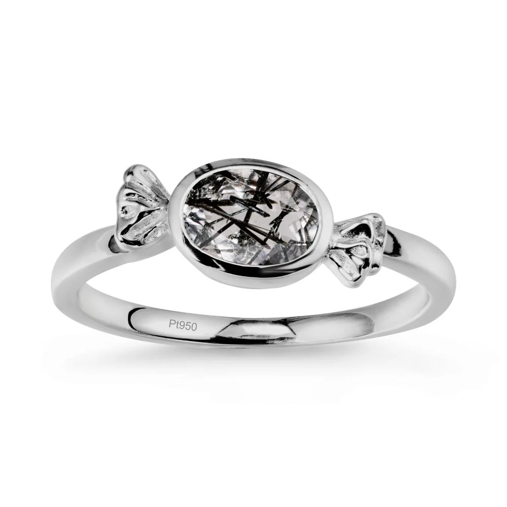 East-West Halloween Black Rutilated Quartz Ring - Image 8