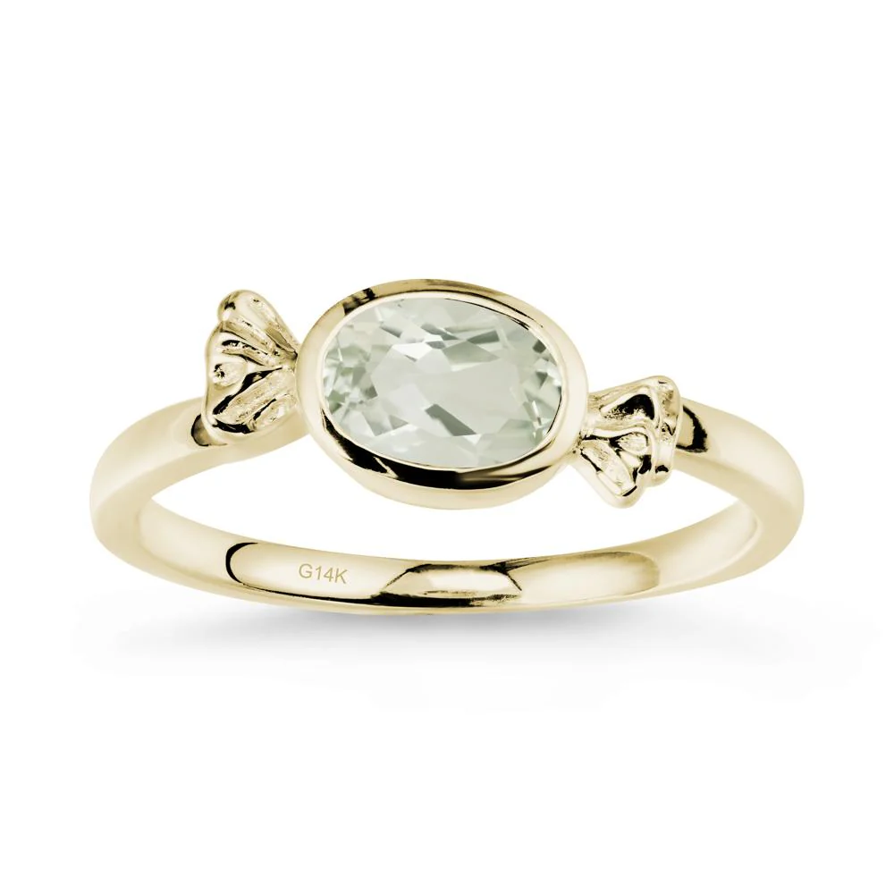 East-West Halloween Green Amethyst Ring - Image 3