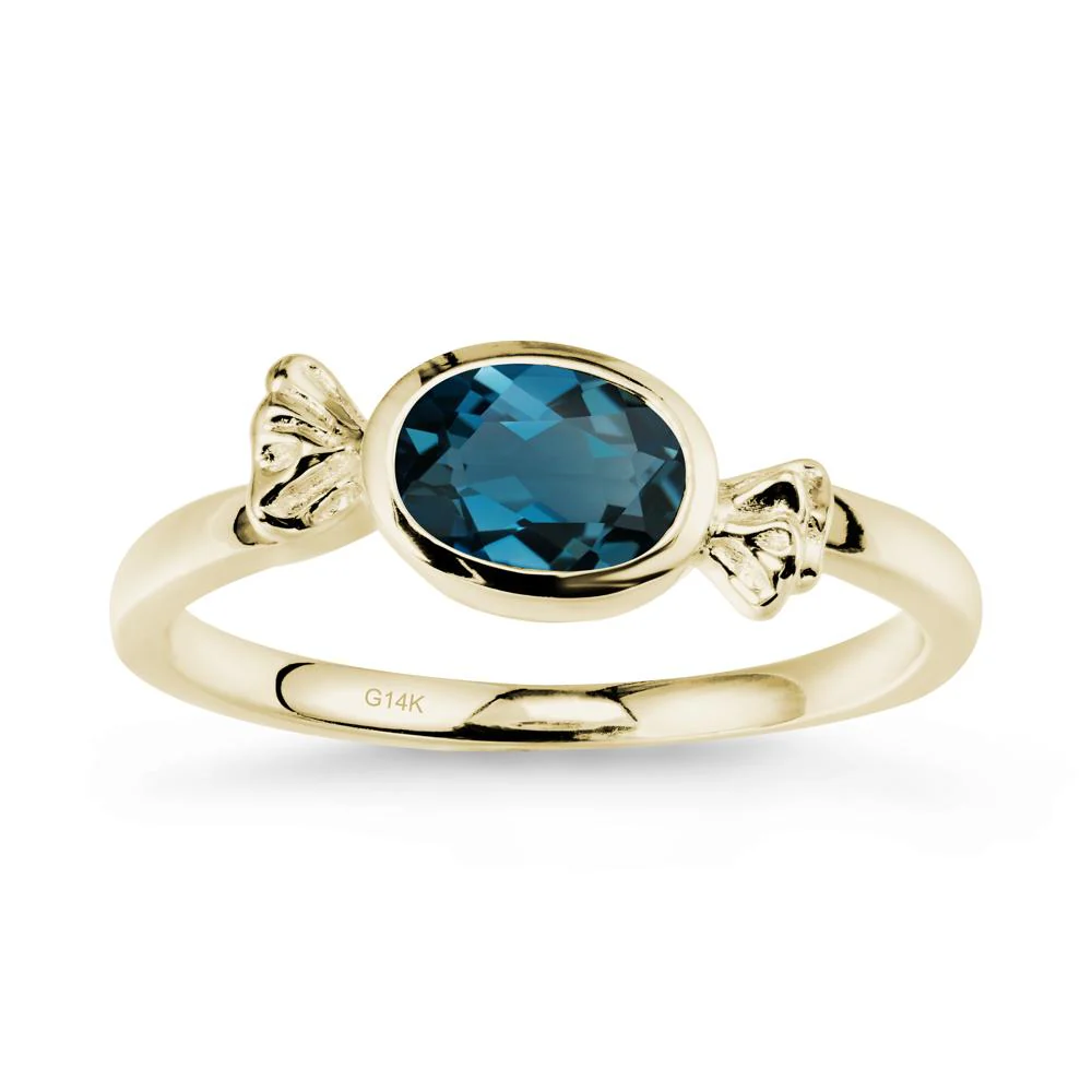 East-West Halloween London Blue Topaz Ring - Image 3