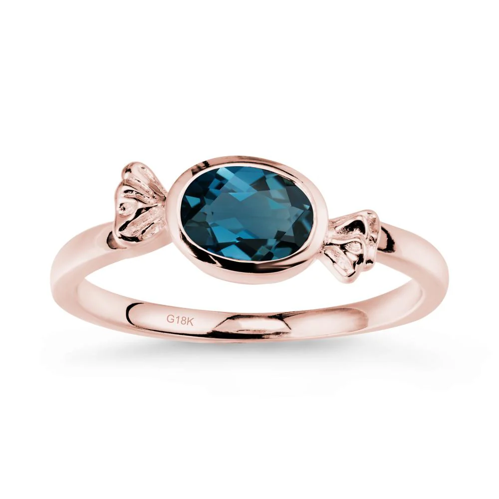 East-West Halloween London Blue Topaz Ring - Image 4