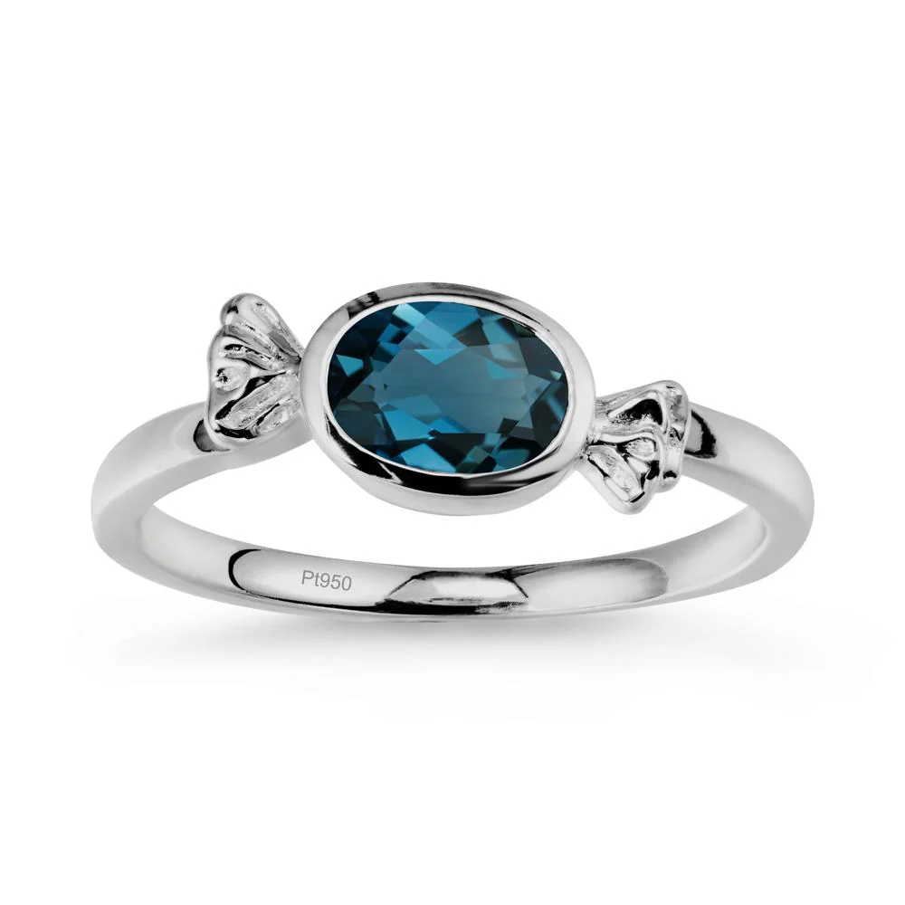 East-West Halloween London Blue Topaz Ring - Image 8