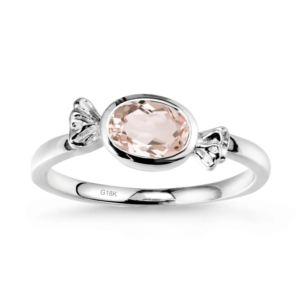 East-West Halloween Morganite Ring - Image 6