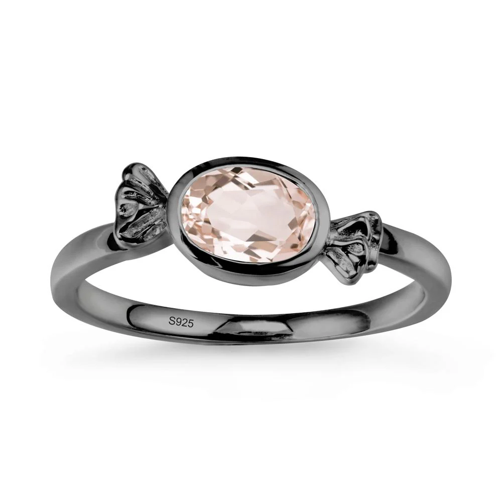 East-West Halloween Morganite Ring - Image 8