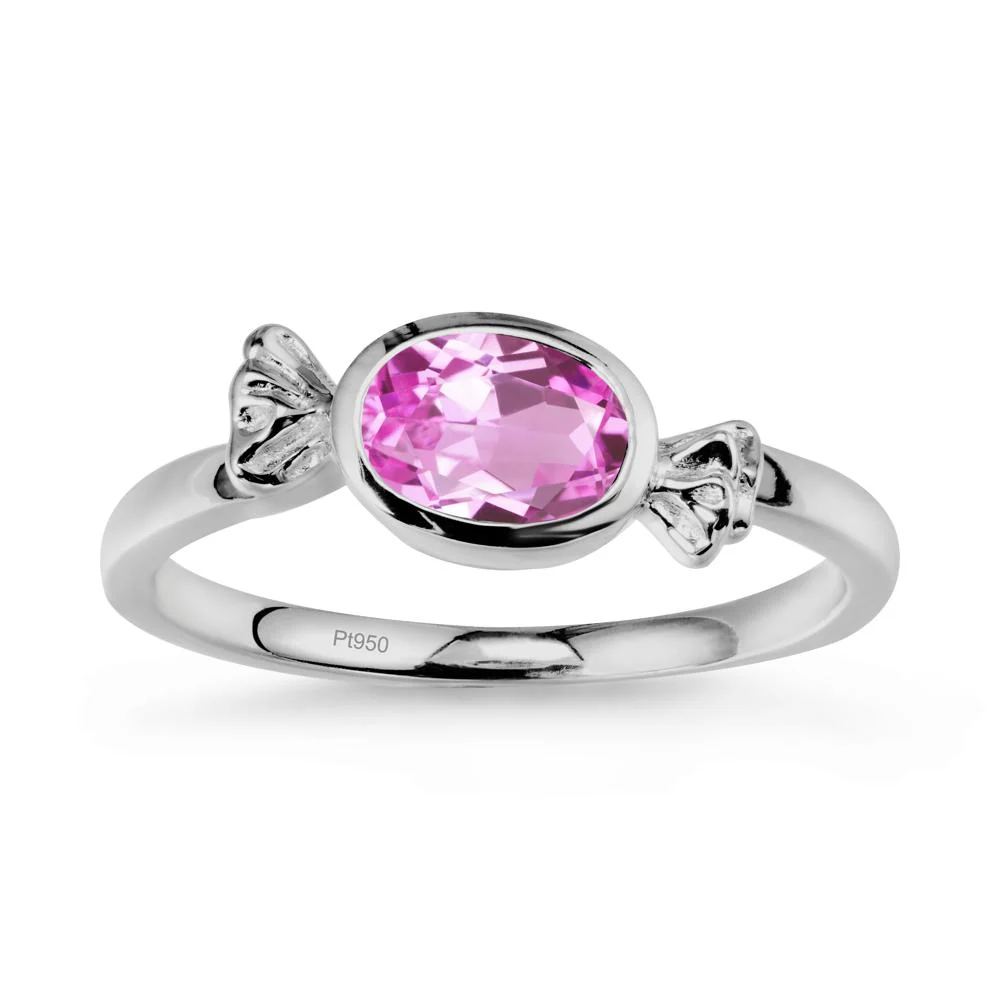 East-West Halloween Pink Sapphire Ring - Image 9