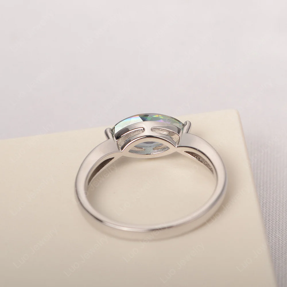 Marquise Cut Mystic Topaz East West Ring - Image 3