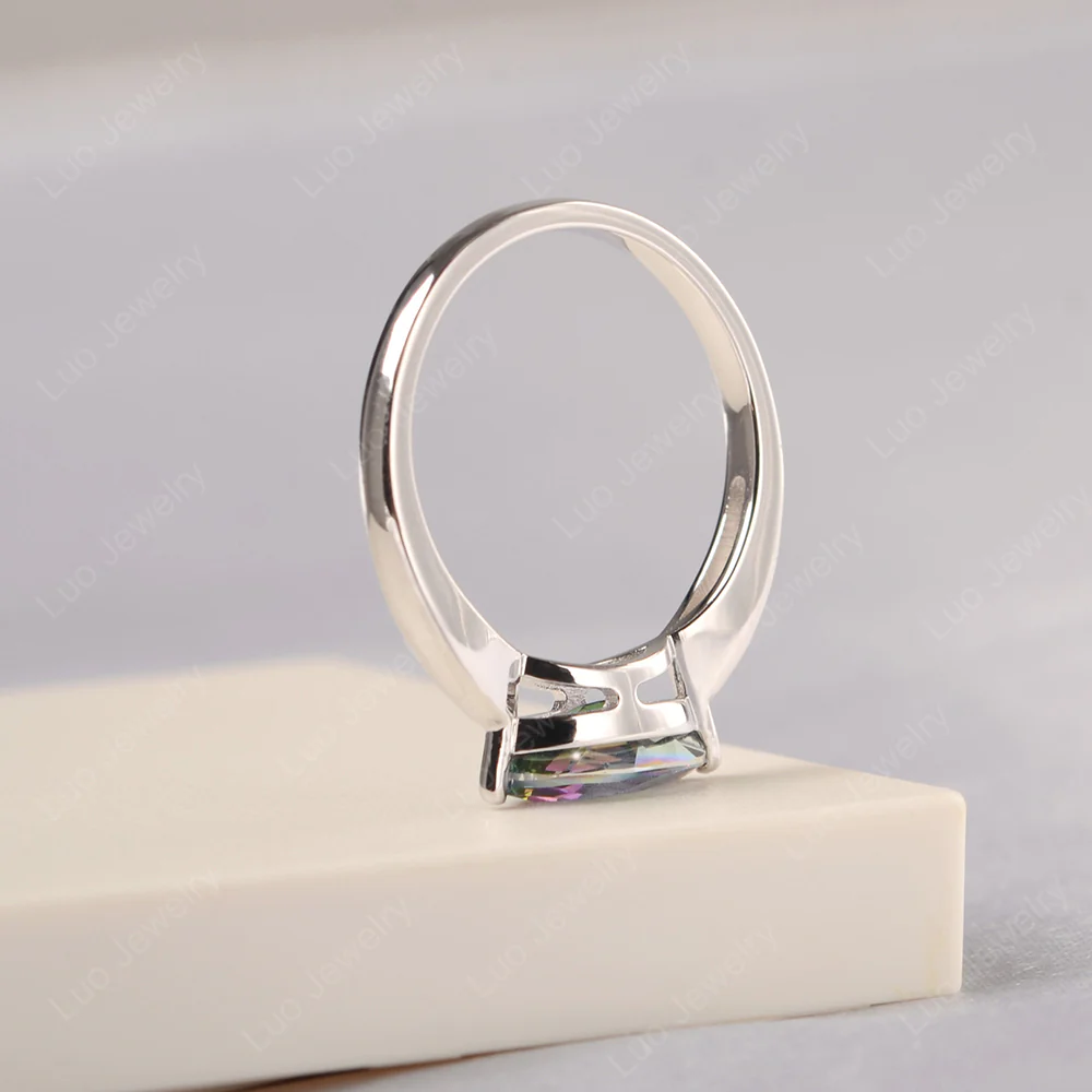 Marquise Cut Mystic Topaz East West Ring - Image 4