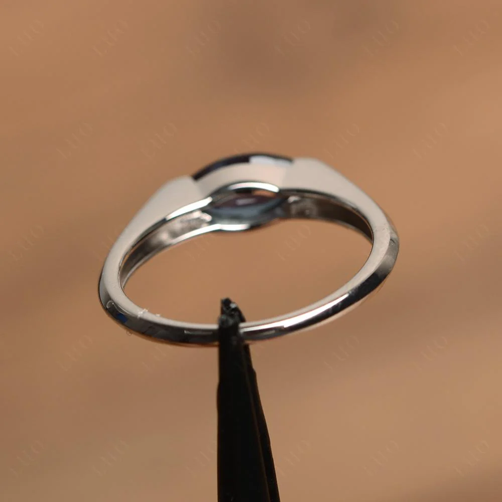 East West Marquise Cut Alexandrite Ring - Image 12