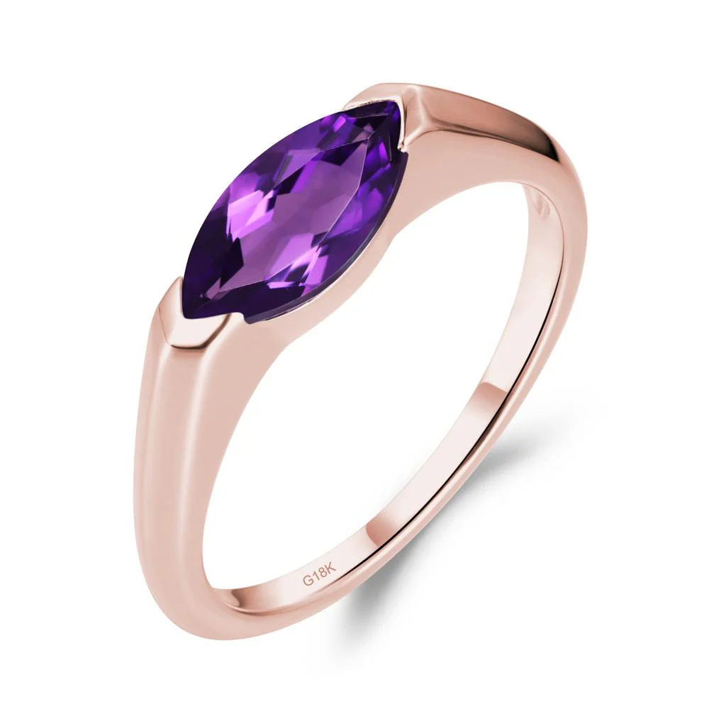 Amethyst East West Marquise Ring - Image 2