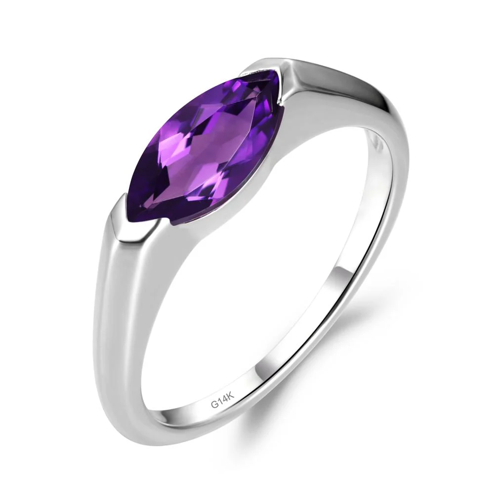 Amethyst East West Marquise Ring - Image 7