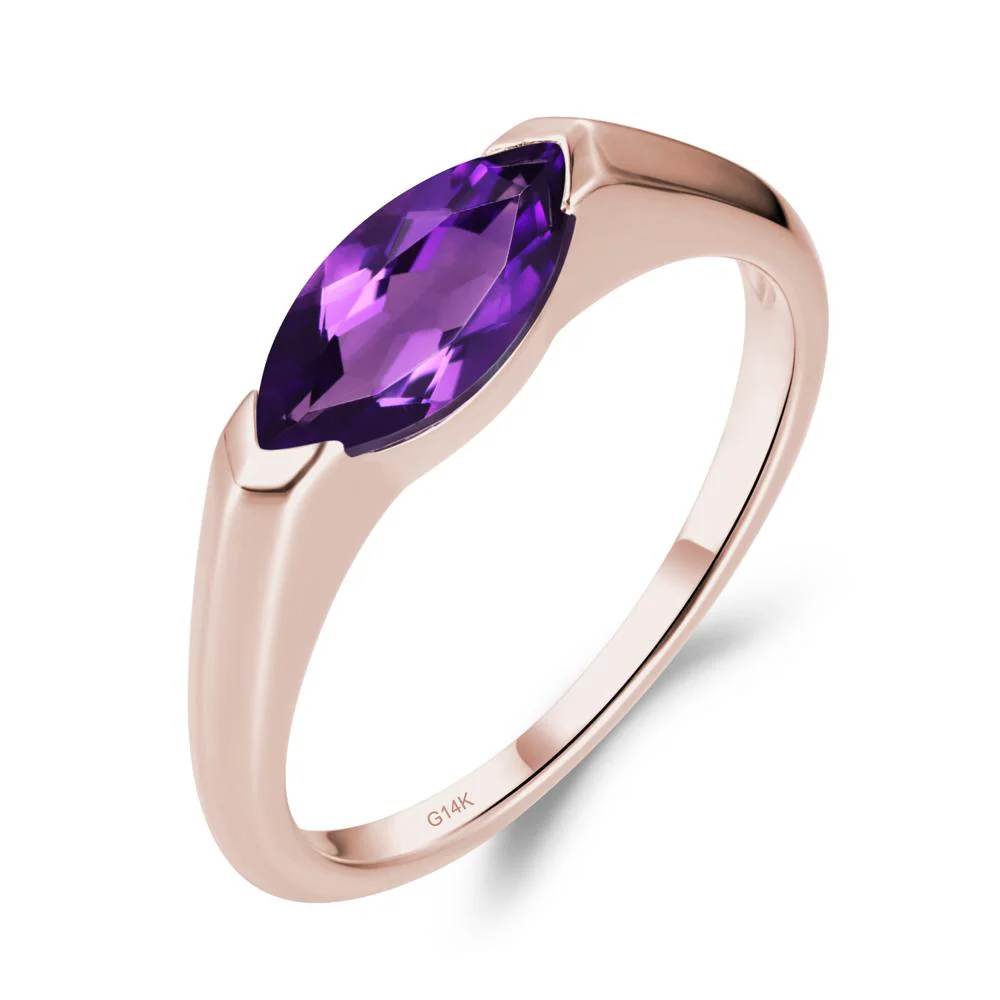 Amethyst East West Marquise Ring - Image 8