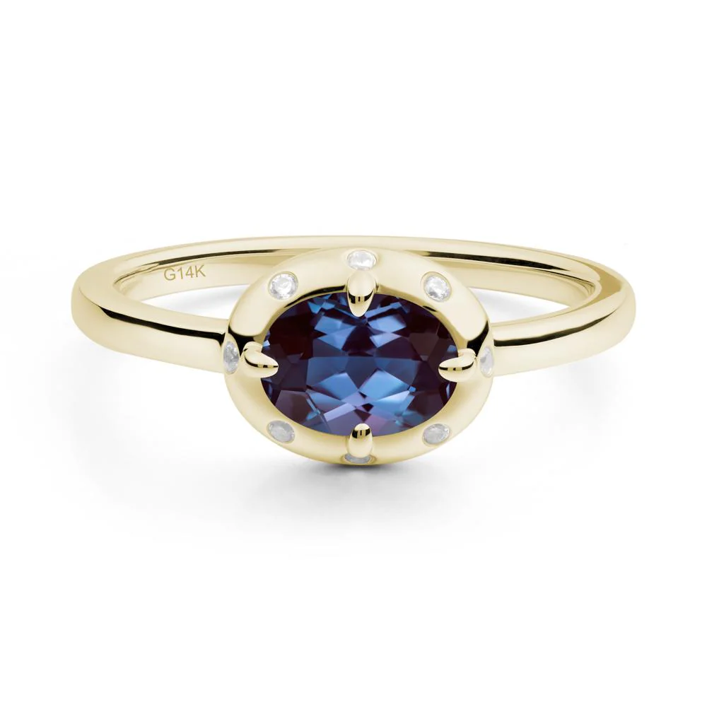 East-West Oval Alexandrite Ring - Image 2