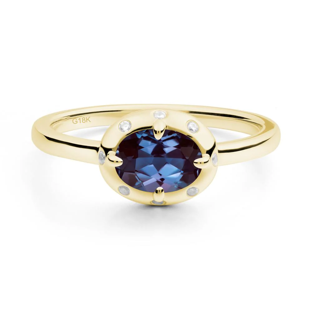 East-West Oval Alexandrite Ring - Image 3