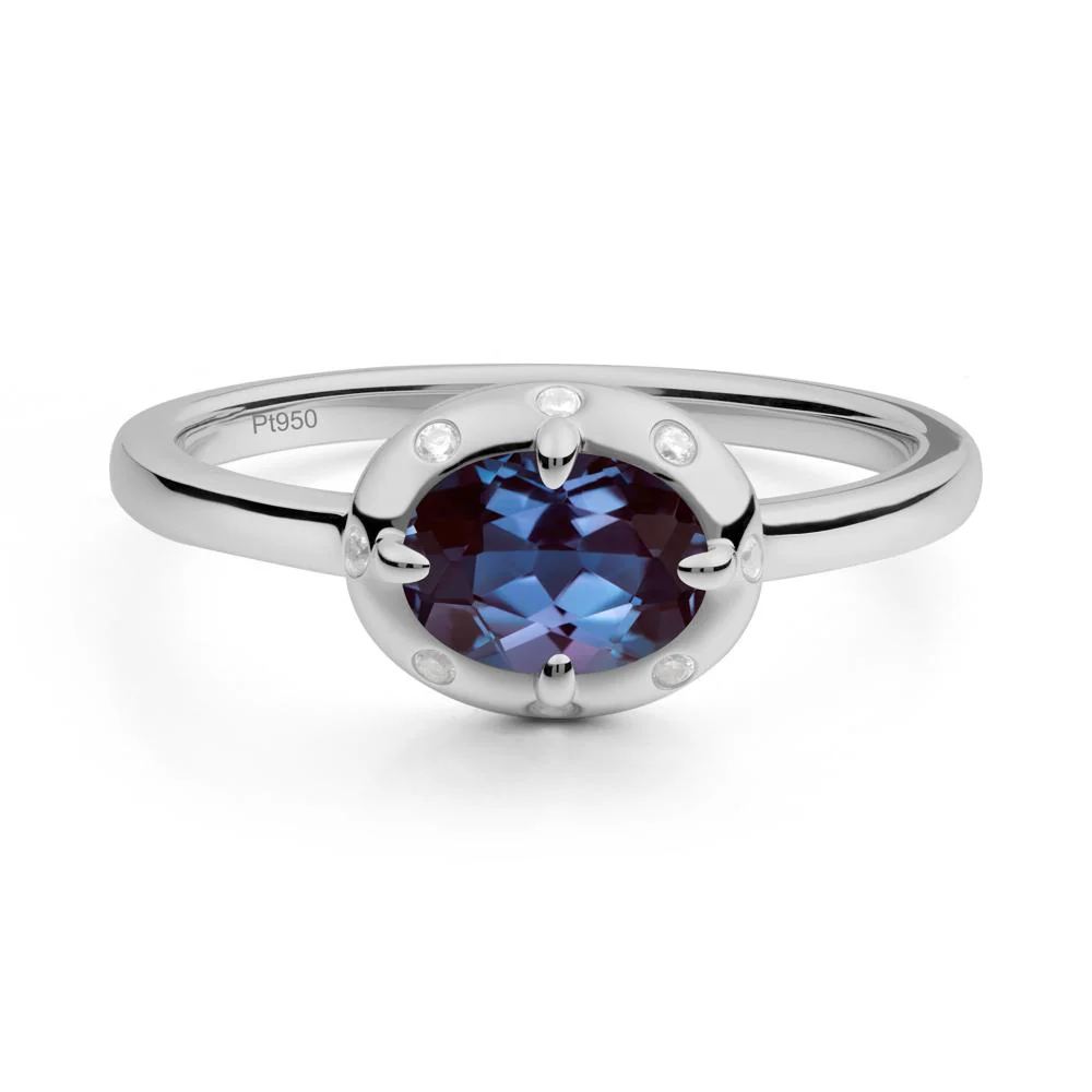 East-West Oval Alexandrite Ring - Image 9