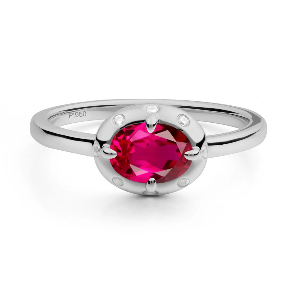 East-West Oval Ruby Ring - Image 7
