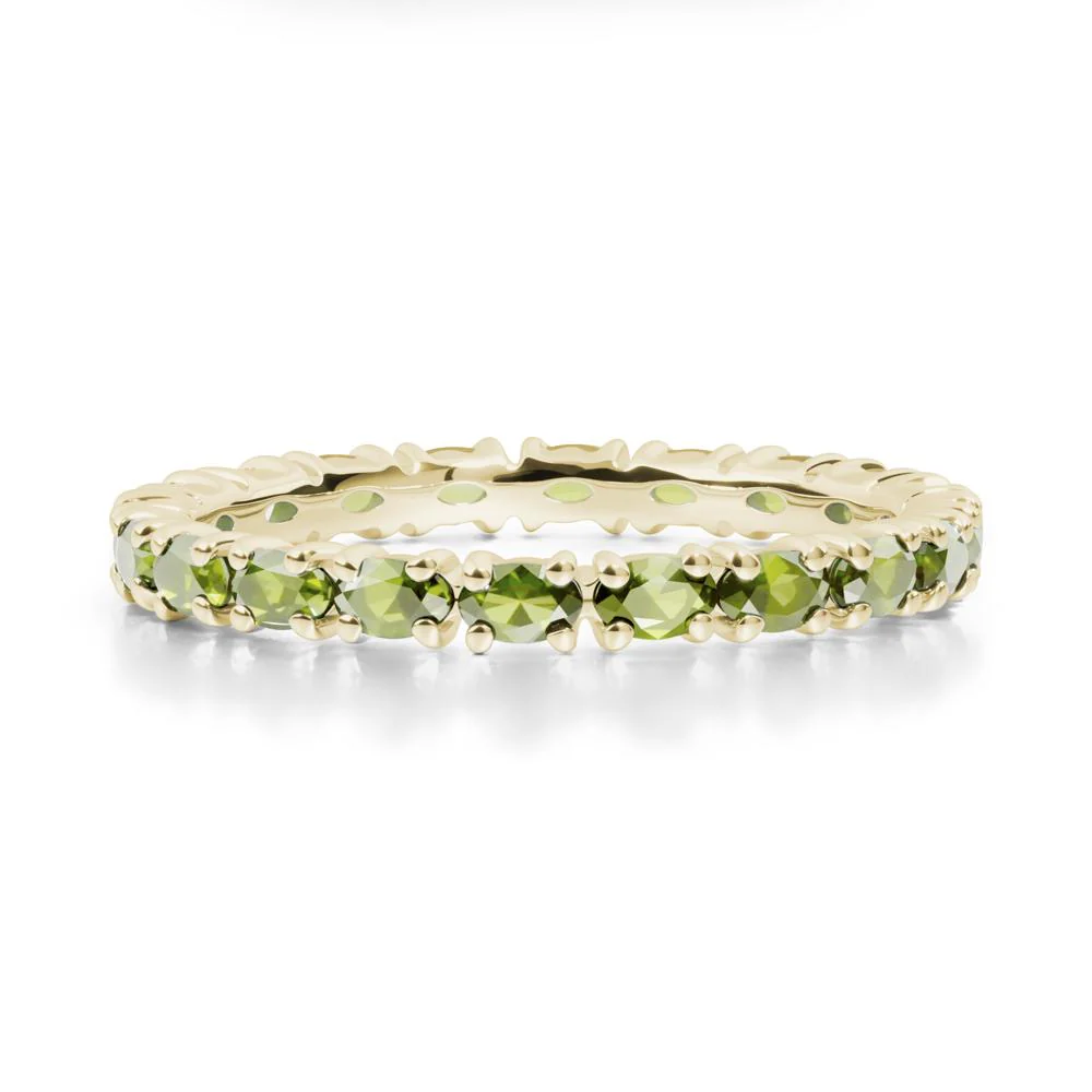 East West Peridot Wedding Ring