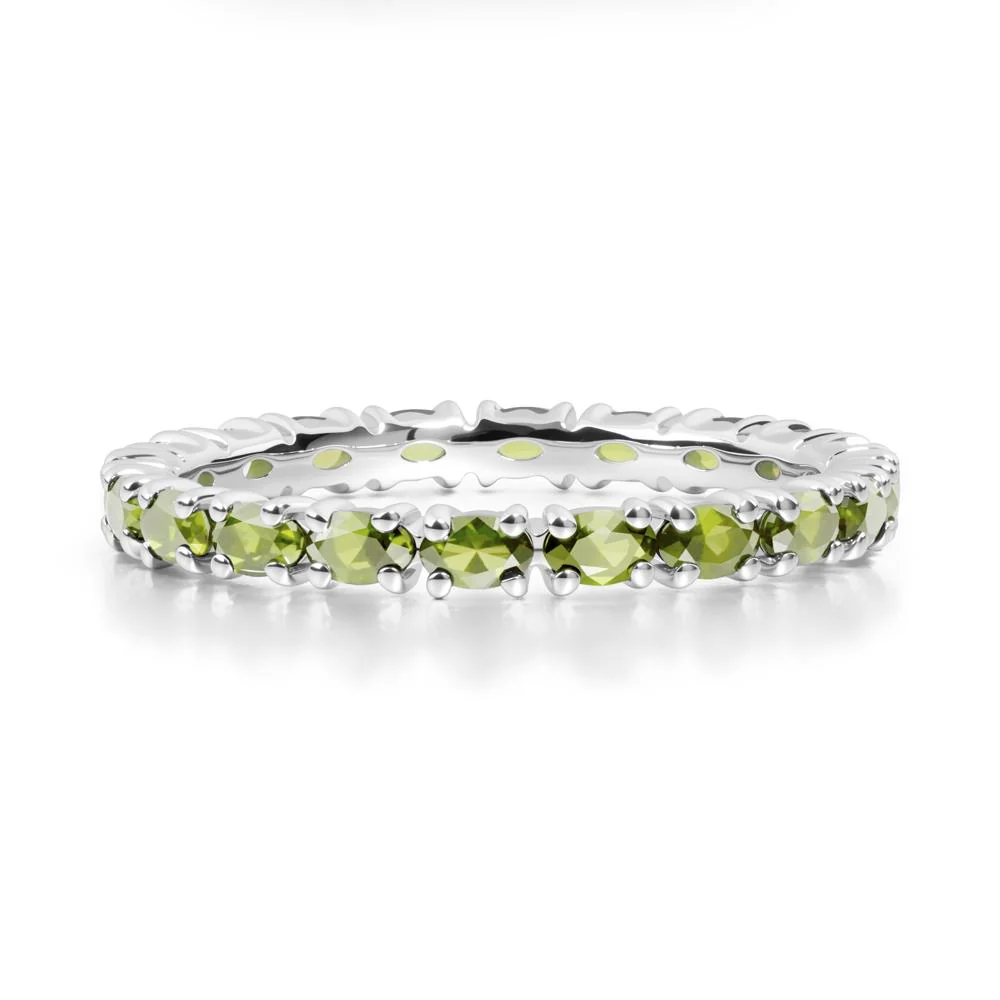 East West Peridot Wedding Ring - Image 6