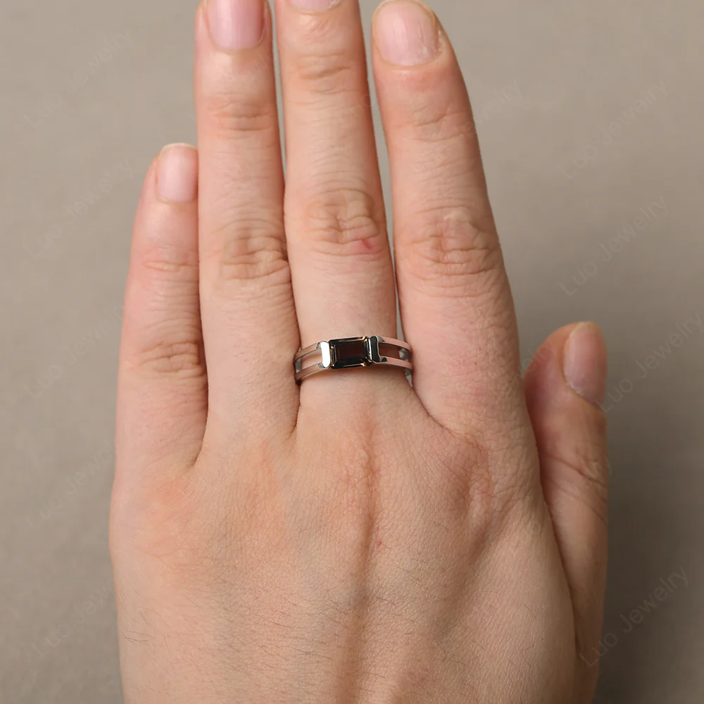 Double Band Smoky Quartz Ring - Image 5