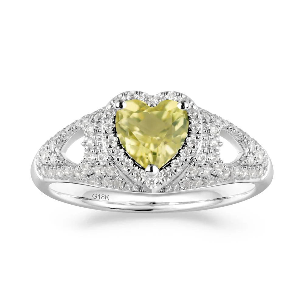 Elegant Heart Shaped Lemon Quartz Ring - Image 5
