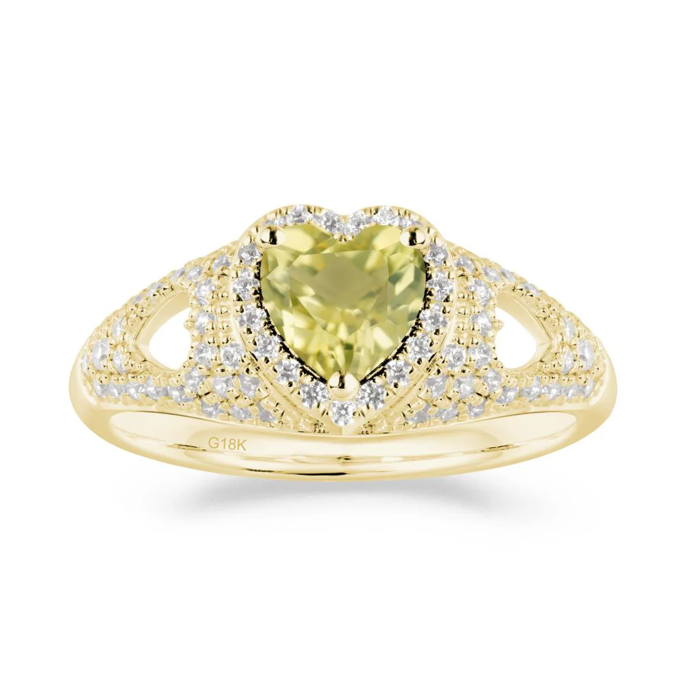 Elegant Heart Shaped Lemon Quartz Ring - Image 8