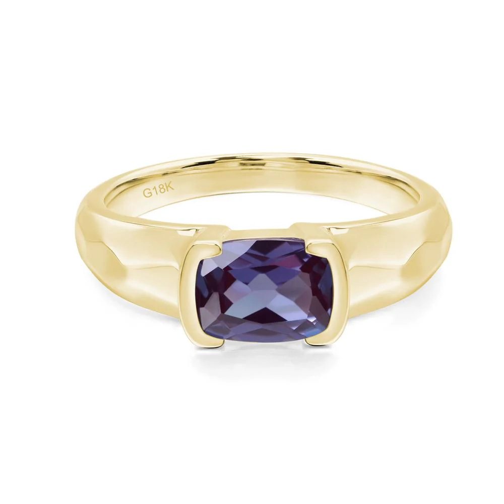 Elongated Cushion Alexandrite Engagement Ring - Image 8