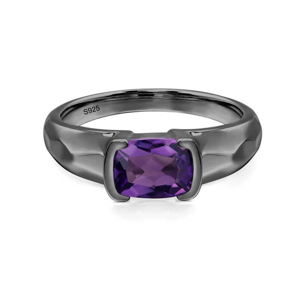 Amethyst East West Cushion Cut Ring - Image 3