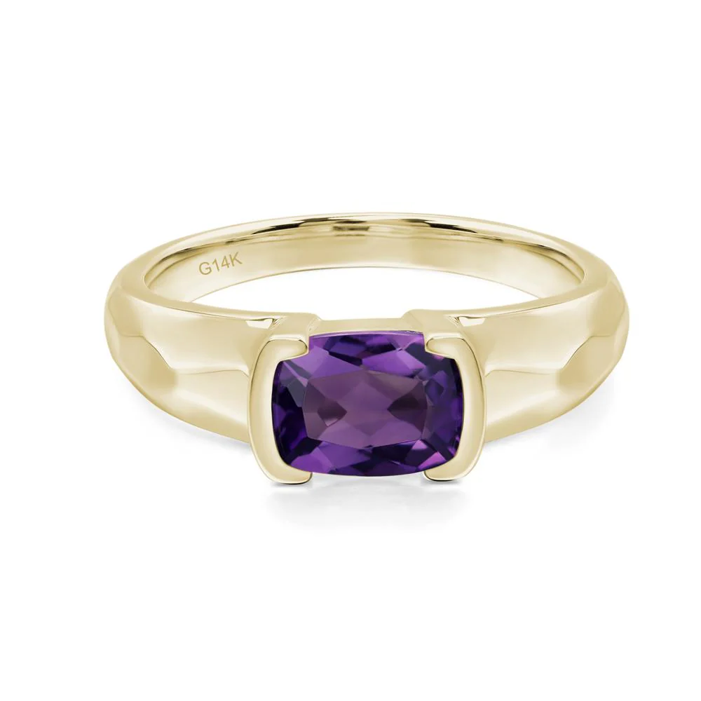Amethyst East West Cushion Cut Ring - Image 5
