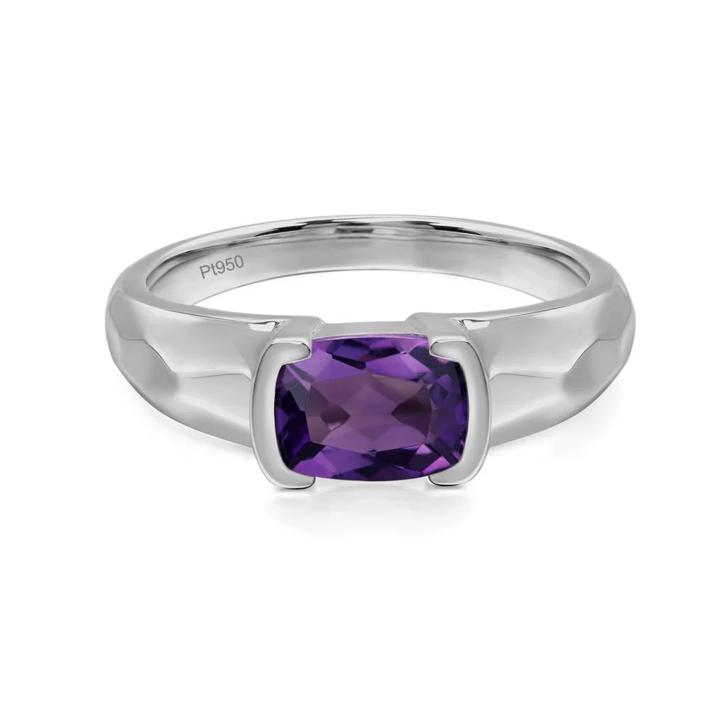 Amethyst East West Cushion Cut Ring - Image 6