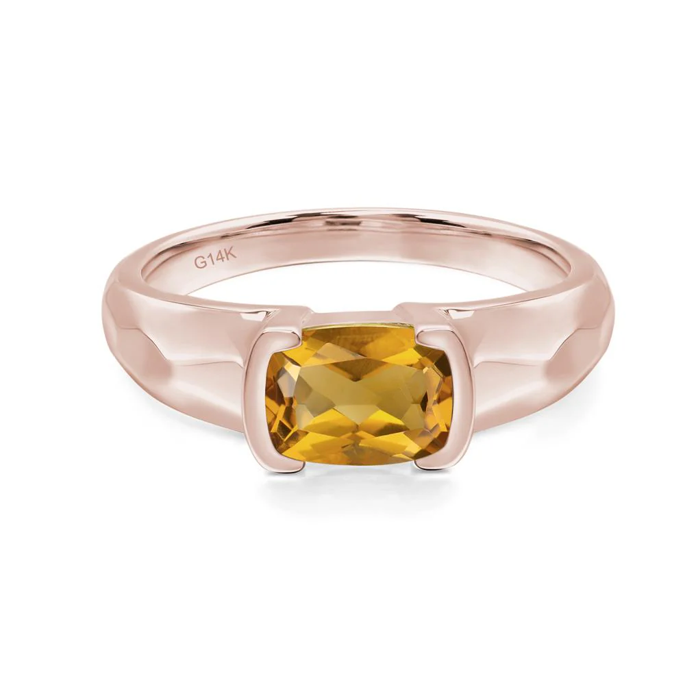 Citrine Hammered Ring - Image 5