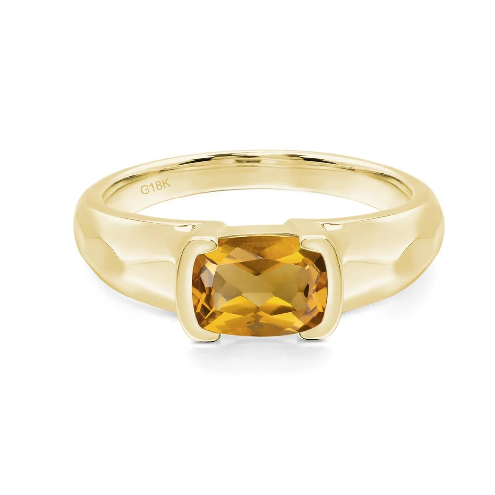 Citrine Hammered Ring - Image 8